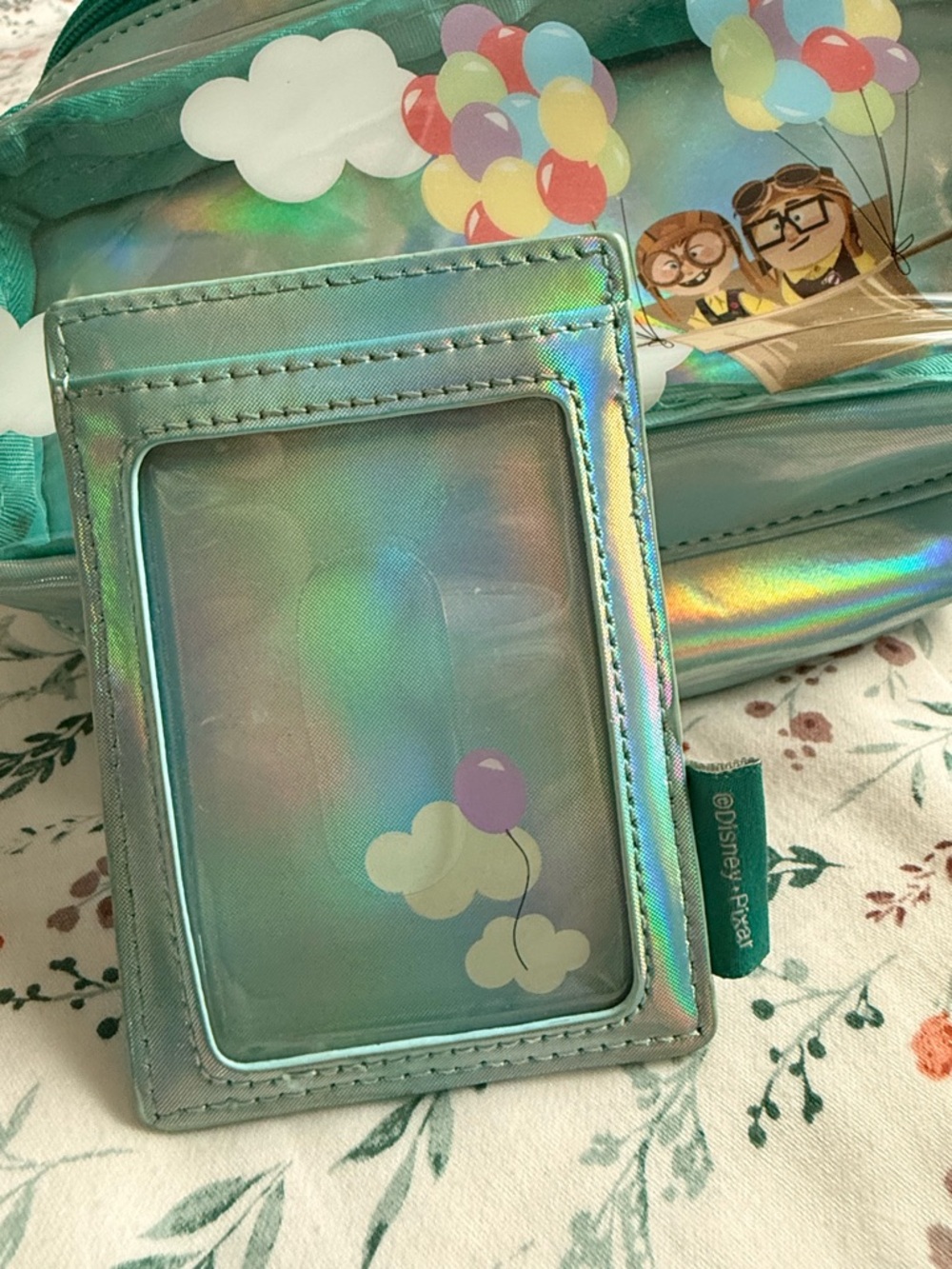 Disney Loungefly Fanny Pack - “Up”Themed - Teal Holographic - Picture 4 of 5